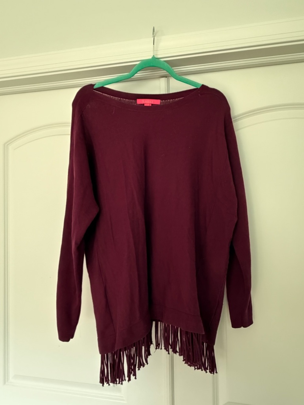Lilly Pulitzer Fringe Hem Women's Sweater - Burgundy